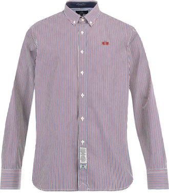 La Martina Camicia a righe in popeline - - Shirts - Uomo - Rosso - M