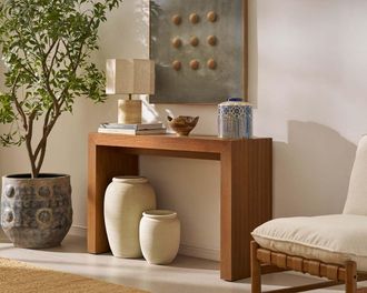 Castlery Sloane Console Table, 47.2, Walnut by Castlery - Brown Finish