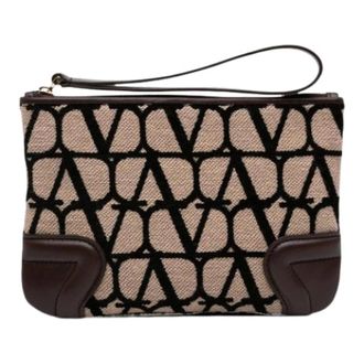 Valentino Pre-owned Polstasje - Dames - Pre-owned - Bruin - Maat: ONE Size Leer