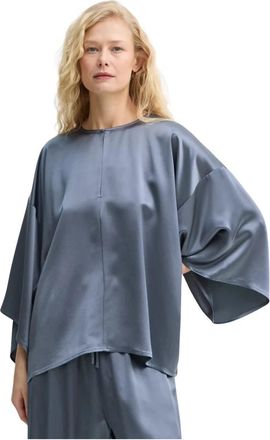 By Malene Birger Cicie Blouse - Dames - Blouses - Blauw - L - Polyester - Overhemden