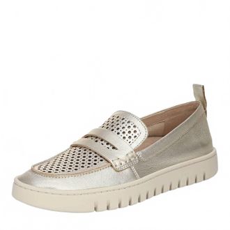 Vionic Womens Uptown Perf Loafer In Gold