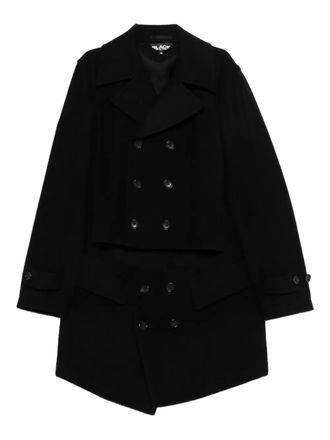 Comme Des Gar&ccedil;ons double-breasted coat - unisex - Wool/Nylon/Cupro - S