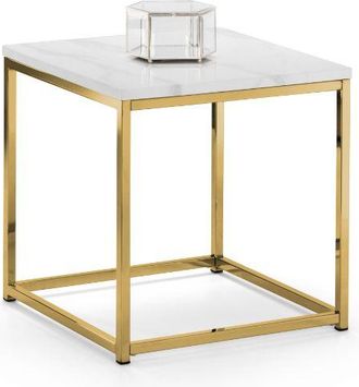 Julian Bowen Scala Lamp Table White Marble & Gold - Julian Bowen | TJ Hughes