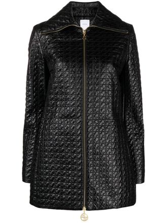 Patou JP-quilted zip-front jacket - women - Polyamide/Polyester - 34 - Black