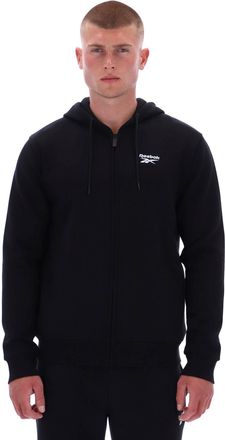Reebok Kapuzensweatjacke REEBOK COLTON SMALL LOGO ZIP THROUGH HOODY, Herren, Gr. 3XL, schwarz, Obermaterial: 60% Baumwolle, 40% Polyester, Sweatjacken Kapuze
