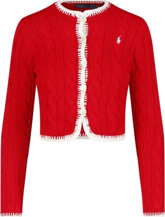 Polo Ralph Lauren Cardigan Crop A Trecce