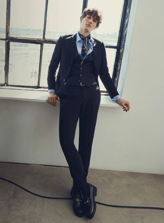 Soul of London Mens Twill minimalist suit Slim fit