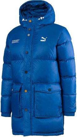 Puma x TYAKASHA Woven Down Parka Mens Hooded Padded Coat 595561 39 Blue