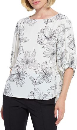 Lyss&eacute; Veda Boat Neck Balloon Sleeve Blouse