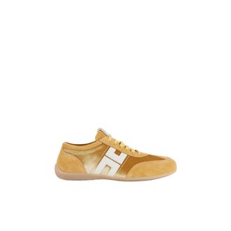 Elisabetta Franchi Schoenen, Dames, Oranje, 41 EU, Leer, Nappa Sneakers