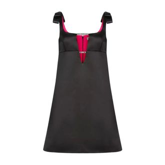 Nina Ricci Party Dresses, female, Black, Size: S Satin A-Line Dress