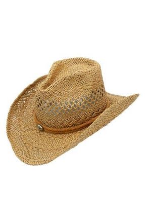 Peter Grimm Runaway Straw Cowboy Hat in Tan at Nordstrom Rack
