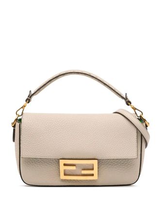 Fendi 2010-2025 Mini Leather Baguette satchel - women - Calf Leather - One Size - Brown