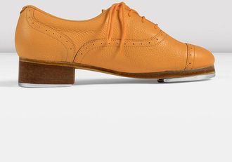 Bloch BLOCH Ladies Jason Samuels Smith Pebble Leather Tap Shoes, Orange Pebble Leather