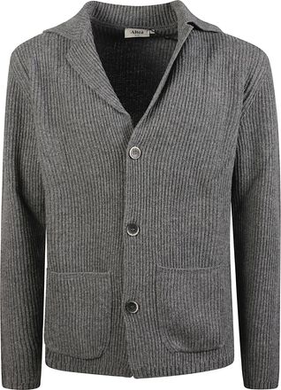 Altea Button-Up Ribbed Virgin Wool Cardigan