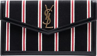 Saint Laurent Pre-owned Saint Laurent Canvas Striped Uptown Pouch TCT565739A.1221
