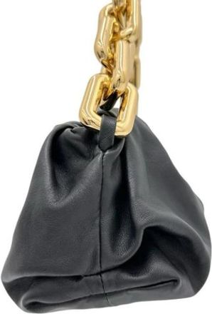 Bottega Veneta Pre-owned The Chain Pouch Leather Shoulder Bag - Dames - Vintage Schoudertas - Zwart - ONE Size - Leer - Vintage