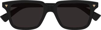 Bottega Veneta Black Square Unisex Sunglasses BV1363S 001 50