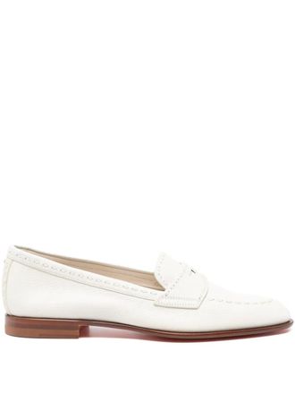 Santoni penny-slot loafers - White