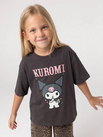 Hello Kitty M&auml;dchen T-Shirt Kuromi anthrazit