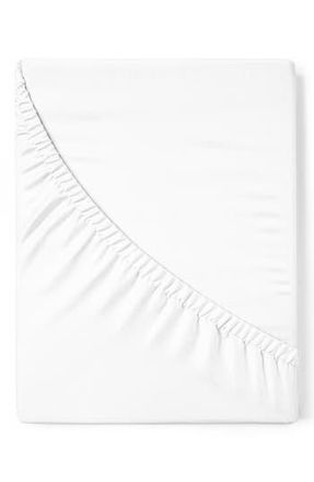 Melange Home 500 Thread Count Egyptian Cotton Fitted Sheet in White at Nordstrom Rack, Size Queen