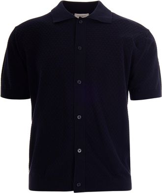 Paolo Pecora Blue Knit Polo Shirt