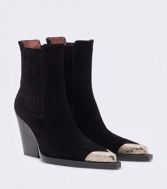 PARIS TEXAS Dallas embellished suede ankle boots