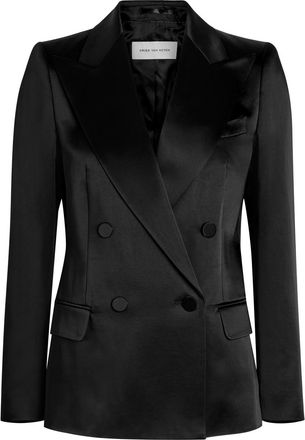 Dries Van Noten Beaura Double-breasted Satin Blazer - Black - 40 (UK12 / M)