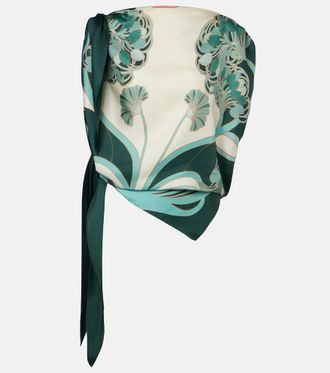 La DoubleJ Full-On printed silk twill top