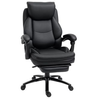Vinsetto Vinsetto - Silla De Oficina Ergon&oacute;mica Ajustable En Altura Con Respaldo Inclinable Hasta 130&deg; Funci&oacute;n Basculante Y Resposapi&eacute;s Retr&aacute;ctil Acero 65,5x79