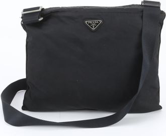 Prada Black Messenger Bag Shoulder Bag (Pre-Owned)
