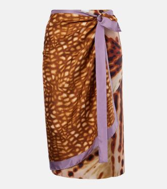 Dries Van Noten Silk beach cover-up