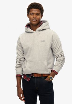 Superdry Kapuzensweatshirt SUPERDRY ESSENTIAL LOGO HOODIE HB, Herren, Gr. M, grau (varsity grau grindle), angeraute Sweatware, Obermaterial: 72% Baumwolle, 28%
