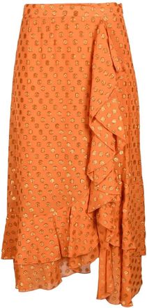 L'autre Chose Viscose Skirt - Orange