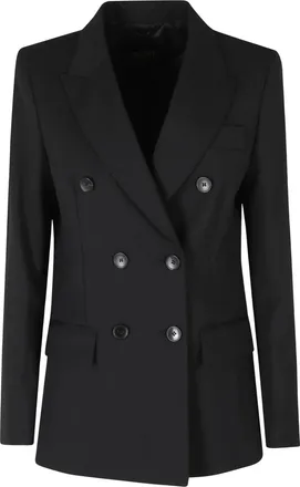 Seventy Jassen, Dames, Zwart, S, Dubbelrijige Jas