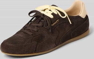 GANT Sneaker aus Leder mit Label-Detail Modell Sperly in Dunkelbraun, Gr&ouml;&szlig;e 36