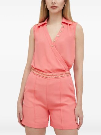 Marciano Mouwloze blouse verfraaid met ketting - Roze