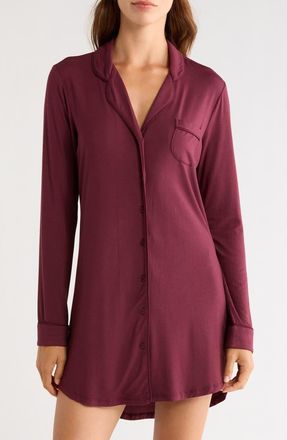 Nordstrom Moonlight Eco Nightshirt in Burgundy Royale at Nordstrom, Size X-Small