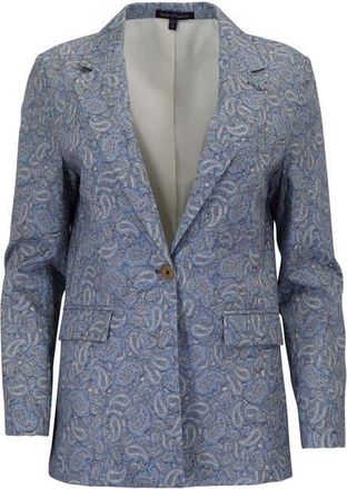 Lords of Harlech Paisley Pile Womens Tailored Blazer in Paisley Pile Natural at Nordstrom, Size 14