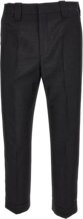 Versace Wool & Mohair Dress Pants in Dark Chocolate at Nordstrom, Size 34 Us