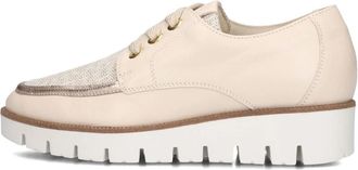 DL Sport Beige Leren Instappers voor Dames - Dames - Veterschoenen - Beige - 39 EU - Leer - Schoenen