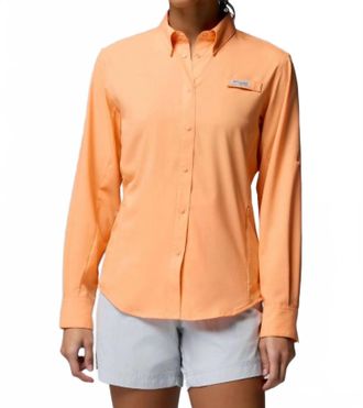 Columbia Pfg Tamiami Ii Long Sleeve Shirt In Bright Nectar