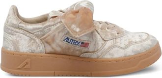 Autry Medalist Low - Dames - Sneakers - Beige - 36 EU - Katoen - Schoenen
