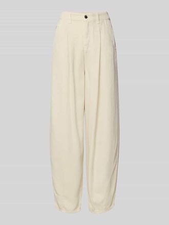 Emporio Armani Balloon Fit Jeans aus reinem Lyocell in Offwhite, Gr&ouml;&szlig;e 26