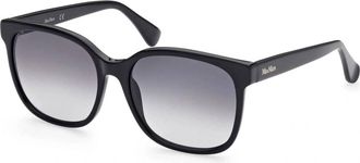 Max Mara Womens Round Sunglasses In Black