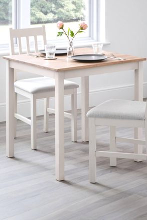 Julian Bowen Coxmoor Square 4 Seater Dining Table in Ivory