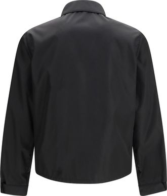 Prada Mens Re-Nylon Jacket Nero Recycled Polyamide