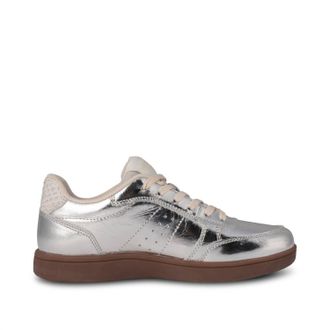 Woden Womens Bjork Leather Sneaker In Silver