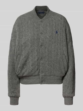 Polo Ralph Lauren Regular Fit Bomberjacke aus Woll-Kaschmir-Mix in Graphit, Gr&ouml;&szlig;e S