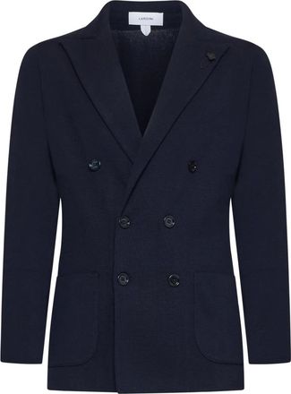 Lardini Blazers, male, Blue, Size: 2XL Blue Jackets for Men